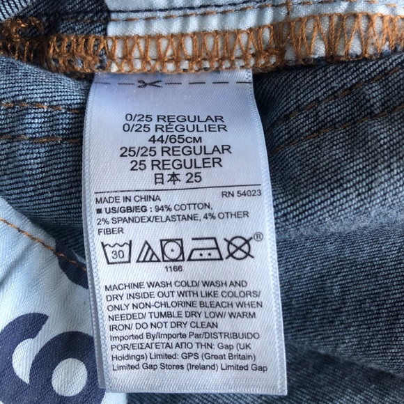 💥SALE! Gap Sky High True Skinny Jeans, sz0/25R - Picture 4 of 5